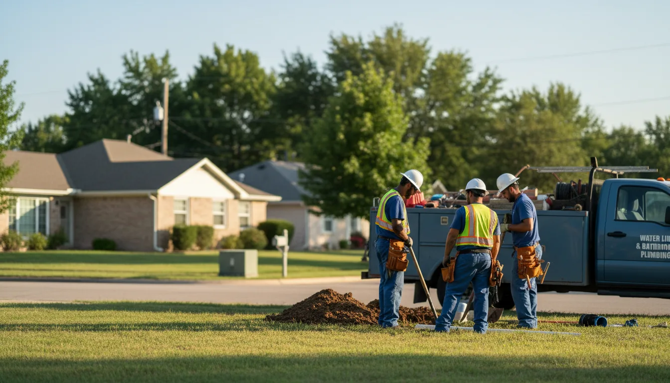 Residential water line and bathroom plumbing service in Seagoville, TX